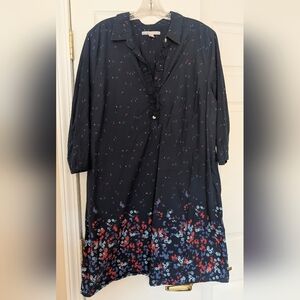 Old Navy Navy Blue Dress with Colorful Accents